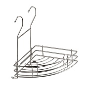 Полка на рейлинг угловая малая 270х195х60 мм хром (LE 550)