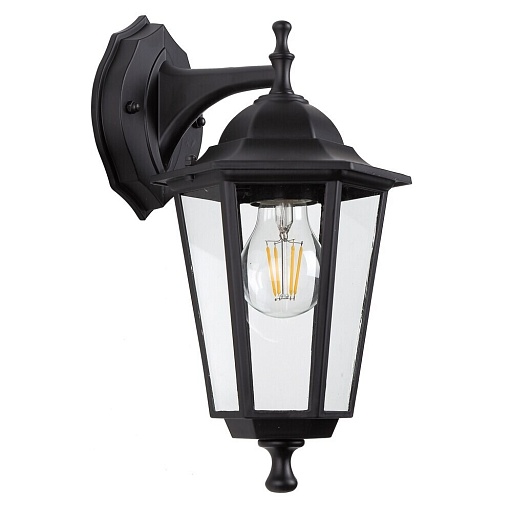 Светильник садово-парковый настенный Эра Веледа черный 360 мм E27 60 Вт IP55 (GBW-104-1-BL-0360)