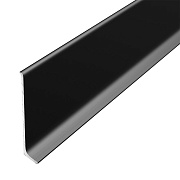 Плинтус алюминиевый напольный черный 60х11,2х2500 мм L-образный Плинтус алюминиевый напольный черный 60х11,2х2500 мм L-образный