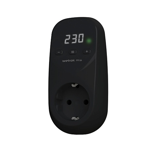 Реле напряжения Welrok PR bk 220 В 16 А тип AC розеточное цифровое