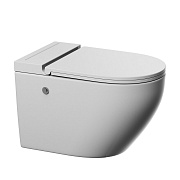 Унитаз подвесной Abber Bequem белый с сиденьем дюропласт микролифт с импульсным смывом (AC1126P)