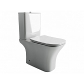 Унитаз-компакт Ceramicanova Alfa Rimless безободковый с универсальным выпуском с сиденьем дюропласт микролифт белый (CN9002) Унитаз-компакт Ceramicanova Alfa Rimless безободковый с универсальным выпуском с сиденьем дюропласт микролифт белый (CN9002)