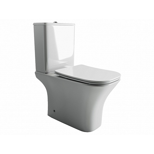 Унитаз-компакт Ceramicanova Alfa Rimless безободковый с универсальным выпуском с сиденьем дюропласт микролифт белый (CN9002) Унитаз-компакт Ceramicanova Alfa Rimless безободковый с универсальным выпуском с сиденьем дюропласт микролифт белый (CN9002)