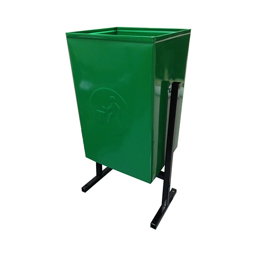 Урна мусорная уличная 25 л металлическая зеленая