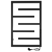 Полотенцесушитель электрический Indigo Delos 800х530 мм 120 Вт с терморегулятором черный муар