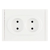 Розетка IEK Forte&Piano FP225 встраиваемая белая со шторками (FP-R23-10-1-K01)