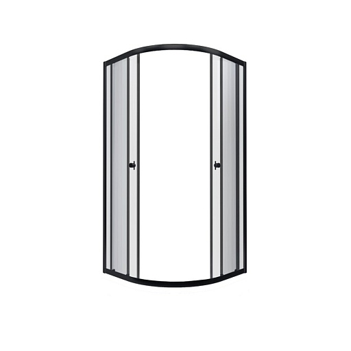 Душевой уголок Triton Альфа-Блэк черный 90х90х185 см четверть круга стекло прозрачное 4 мм (Щ0000054224)