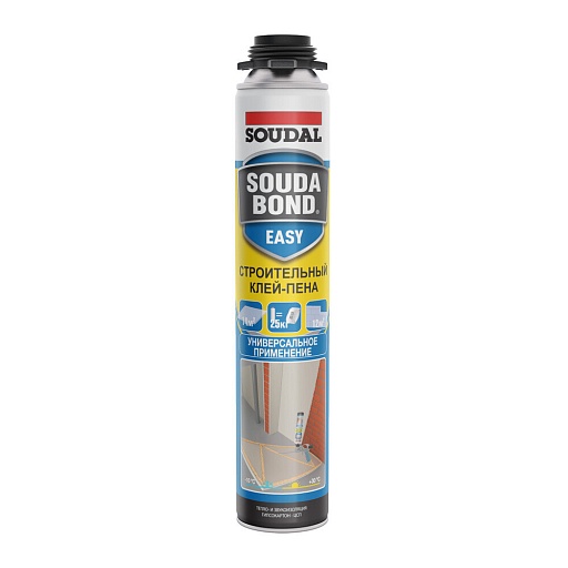 Клей для гипсокартона профессиональный Soudal Soudabond Easy 750 мл Клей для гипсокартона профессиональный Soudal Soudabond Easy 750 мл