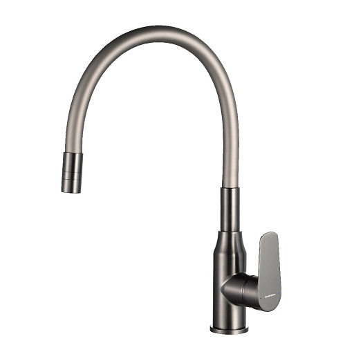 Смеситель для кухни Decoroom DR29 графит с гибким изливом однорычажный (DR29024GM) Смеситель для кухни Decoroom DR29 графит с гибким изливом однорычажный (DR29024GM)