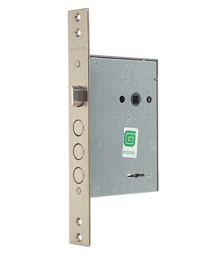 Замок врезной Гардиан 30.11.2004 для входной двери хром 4 ключа