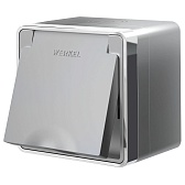 Розетка Werkel Gallant накладная серебряная со шторками с крышкой (a052775) Розетка Werkel Gallant накладная серебряная со шторками с крышкой (a052775)