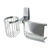 Держатель для туалетной бумаги WasserKraft Lopau с крышкой металл/пластик хром (K-6059) Держатель для туалетной бумаги WasserKraft Lopau с крышкой металл/пластик хром (K-6059)