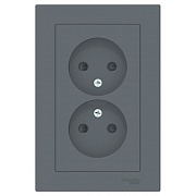 Розетка Systeme Electric AtlasDesign встраиваемая грифель со шторками (ATN000722) Розетка Systeme Electric AtlasDesign встраиваемая грифель со шторками (ATN000722)