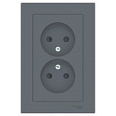 Розетка Systeme Electric AtlasDesign встраиваемая грифель со шторками (ATN000722)