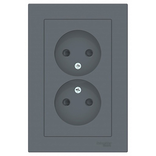 Розетка Systeme Electric AtlasDesign встраиваемая грифель со шторками (ATN000722)