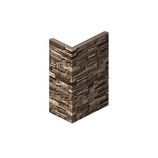 Искусственный камень угловой White Hills Норд Ридж светло-песочный (11 шт.=1,1 пог.м)