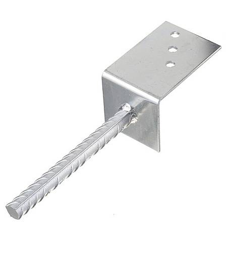 Опора колонны бруса L-образная оцинкованная d19 90х325х120х4 мм Опора колонны бруса L-образная оцинкованная d19 90х325х120х4 мм