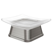 Мыльница для ванной WasserKraft K-5400Nickel настольная стекло/металл никель (K-5429N)