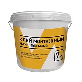 Клей монтажный акриловый белый 7 кг ведро Клей монтажный акриловый белый 7 кг ведро