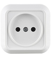 Розетка Makel Siva Ustu 45102 открытая установка белая без заземления Розетка Makel Siva Ustu 45102 открытая установка белая без заземления