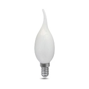 Лампа светодиодная филаментная Gauss E14 4100К 9 Вт 610 Лм 175-240 В свеча на ветру тонированная
