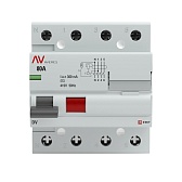 УЗО EKF Averes DV 80А 3P+N тип AC 300 мА 10 кА (rccb-4-80-300-ac-av)