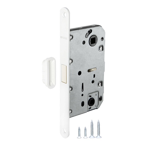 Замок врезной магнитный Fuaro M96WC-50 для межкомнатной двери под фиксатор белый Замок врезной магнитный Fuaro M96WC-50 для межкомнатной двери под фиксатор белый
