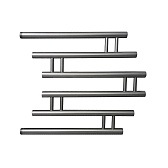 Полотенцесушитель водяной Indigo Zip 500х500 мм фокстрот с боковым подключением 500 мм графит