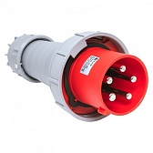 Вилка силовая прямая переносная EKF PROxima с заземлением 3Р+РЕ+N 125 А 380 В IP67 серая (ps-0452-125-380)