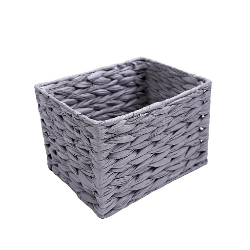 Корзина плетеная для хранения Колос 210х150х150 мм серая
