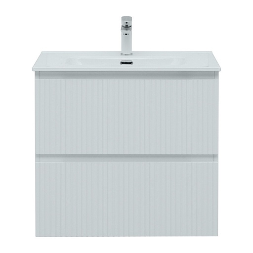 Тумба под раковину Акванет Джейн 70 см подвесная белая матовая (00335423)