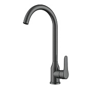 Смеситель для кухни ARGOtech Slot графит с высоким изливом однорычажный (35-03 SLOT gun grey)
