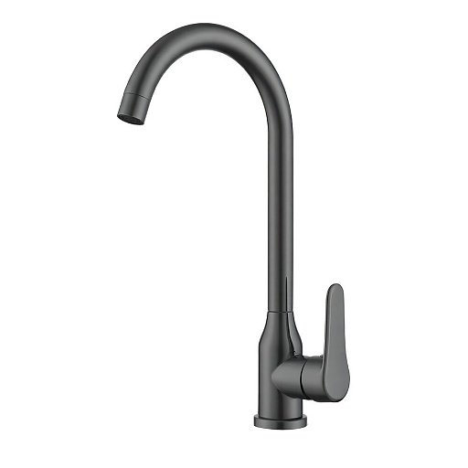 Смеситель для кухни ARGOtech Slot графит с высоким изливом однорычажный (35-03 SLOT gun grey)