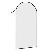 Душевая перегородка Abber Immer Offen черная 120х230 см стекло прозрачное 8 мм (AG64120BN8)