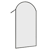 Душевая перегородка Abber Immer Offen черная 120х230 см стекло прозрачное 8 мм (AG64120BN8)