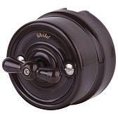 Переключатель Werkel Ретро одноклавишный накладной коричневый (a051057) Переключатель Werkel Ретро одноклавишный накладной коричневый (a051057)