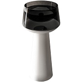 Раковина Abber Kristall 500 мм напольная белая/черная (AT2706White-Onyx)