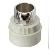 Муфта полипропиленовая FV-Plast 50 мм х 1 1/2 НР(ш) (215050) Муфта полипропиленовая FV-Plast 50 мм х 1 1/2 НР(ш) (215050)