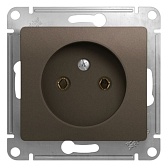 Розетка Systeme Electric Glossa встраиваемая шоколад (GSL000841)