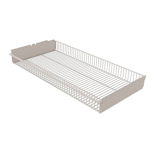 Корзина выдвижная металлическая белая 863х440х85 мм Титан-GS Корзина выдвижная металлическая белая 863х440х85 мм Титан-GS