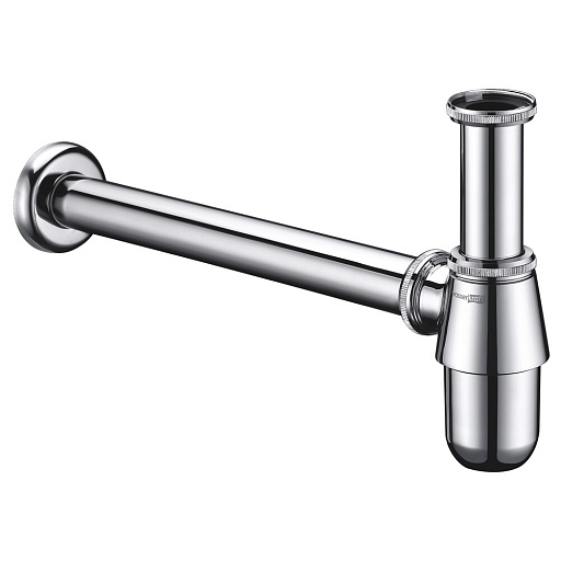 Сифон для раковины WasserKraft 1 1/4х32 мм без выпуска с соединением 32 мм хром (A071)