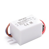 Блок питания для светодиодных лент Apeyron пластиковый 5 Вт IP67 220/12 В белый Блок питания для светодиодных лент Apeyron пластиковый 5 Вт IP67 220/12 В белый