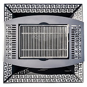 Решетка-гриль для чаши Листья 620х620 мм с чугунной вставкой