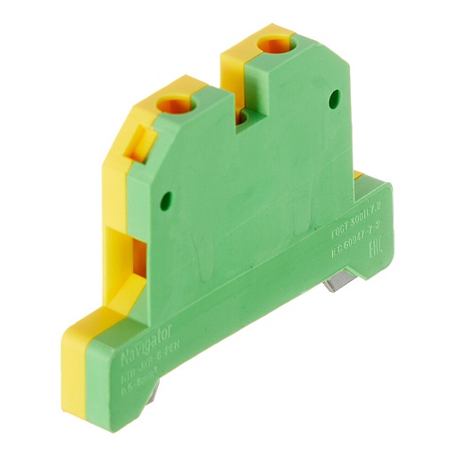 Колодка клеммная винтовая Navigator 6 кв.мм желто-зеленая (10 шт.) (612249) Колодка клеммная винтовая Navigator 6 кв.мм желто-зеленая (10 шт.) (612249)