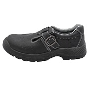 Сандалии рабочие из искусственной кожи с защитным подноском размер 41 черные Мистраль Аскет (134463)