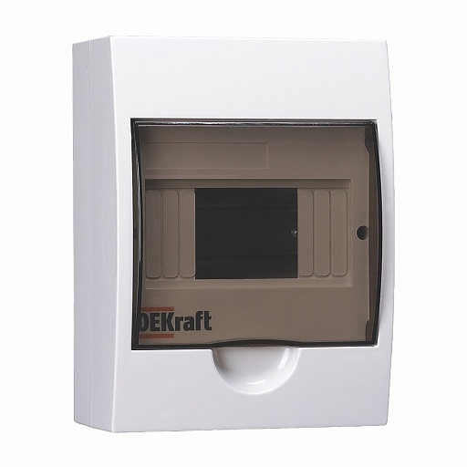 Щит распределительный навесной Dekraft пластиковый IP41 200х148х96 мм 6 модулей непрозрачная дверь