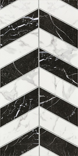 Плитка облицовочная Lavelly Eterno Motivo Accento черно-белая 598x298x8,5 мм (8 шт.=1,425 кв.м)