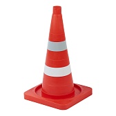 Конус дорожный Протэкт 500 мм упругий со светоотражающей лентой и краской Конус дорожный Протэкт 500 мм упругий со светоотражающей лентой и краской