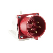 Вилка силовая угловая настенная EKF PROxima 3Р+РЕ+N 32 А 380 В IP44 Вилка силовая угловая настенная EKF PROxima 3Р+РЕ+N 32 А 380 В IP44