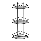 Полка для ванной Металаксон Drop угловая трехъярусная 200х200х630 мм металл черная (4893-3/ЧМПУО-3)